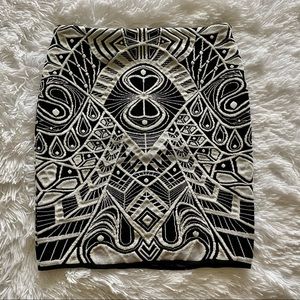 Black and White mini skirt